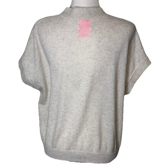Crush Women’s Cashmere Zip Front Short Sleeve Sweater Pockets Classic Size 1 - Picture 3 of 8